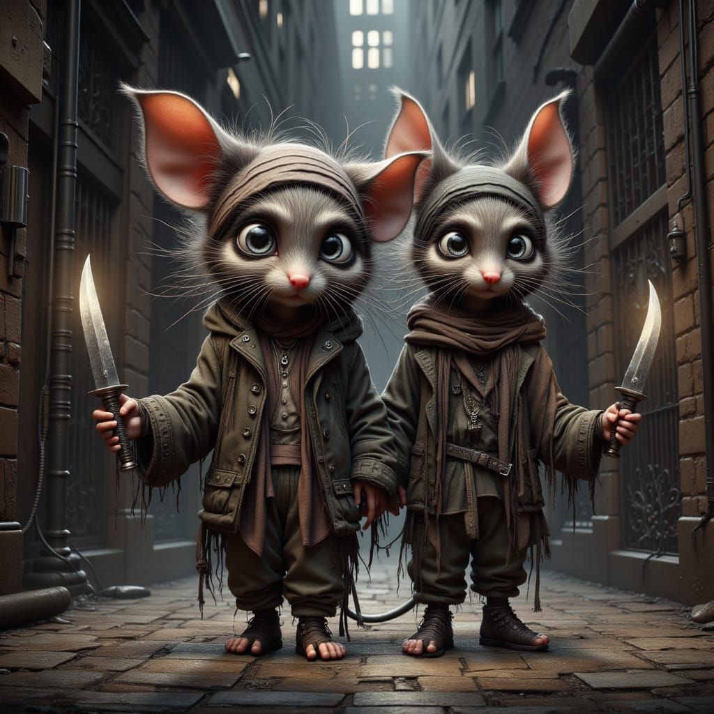 Stealthy Rodents in Noir Attire