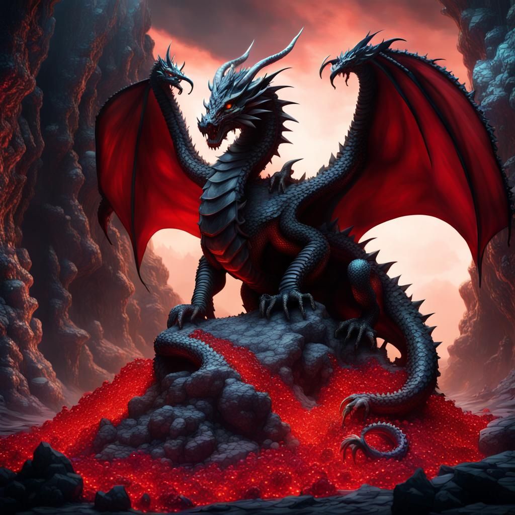 Fierce Dragon Asleep on Treasure Mound