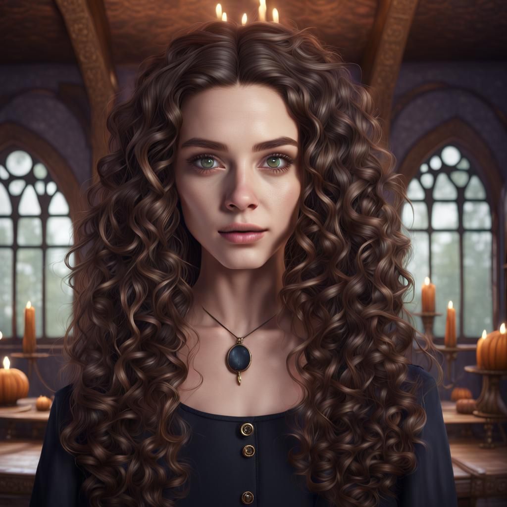 Young Witch Casting Spells in Modern House