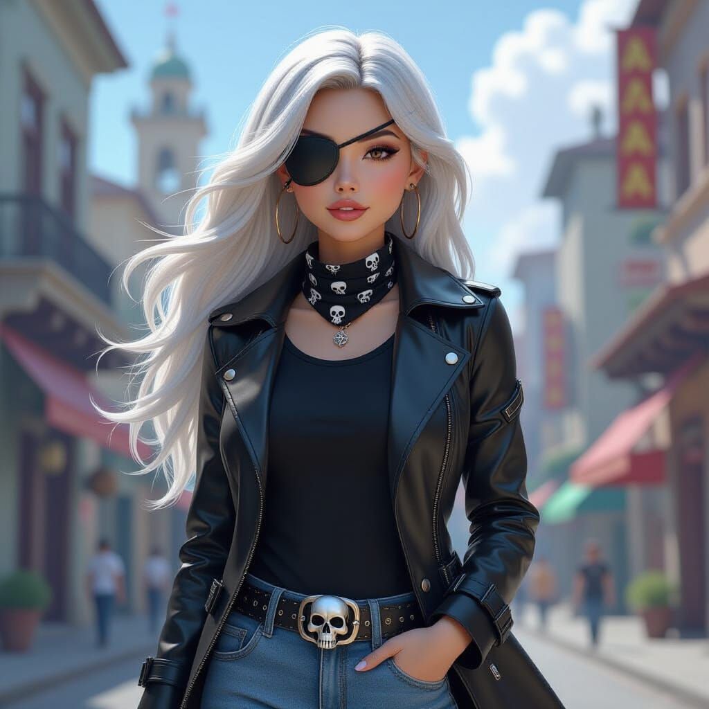 Futuristic Woman in Oaxaca-Inspired City: Hyperrealistic 3D ...