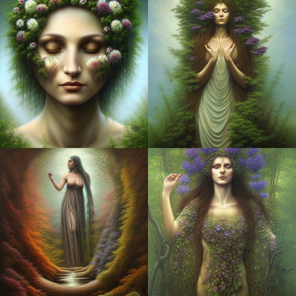 Surreal Goddess of Nature Artwork