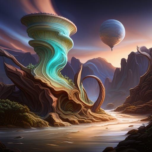 Detailed Matte Painting of Glasses