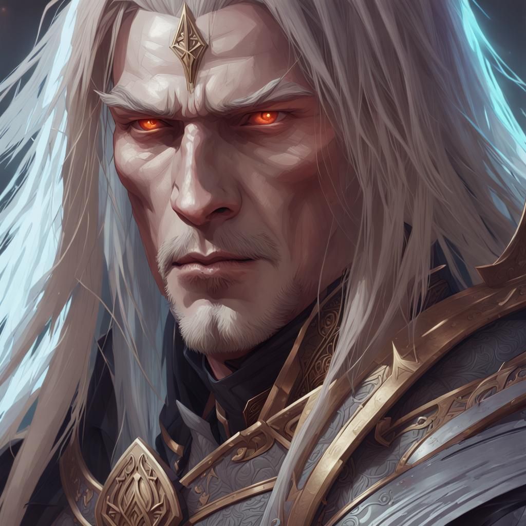 Elric of Melniboné Portrait in Art Nouveau Style