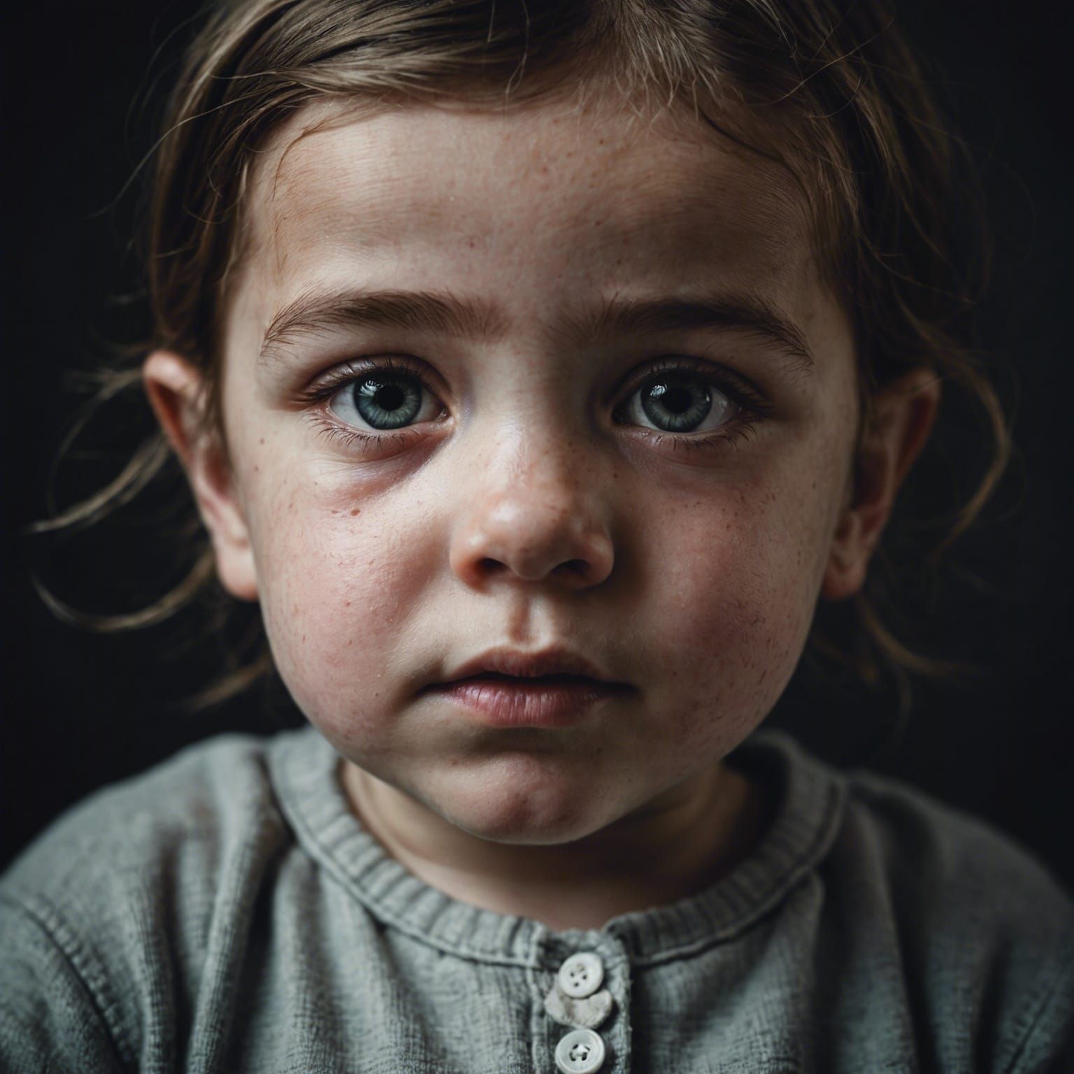 Intimate Portrait of a Baby Girl in Ambient Light