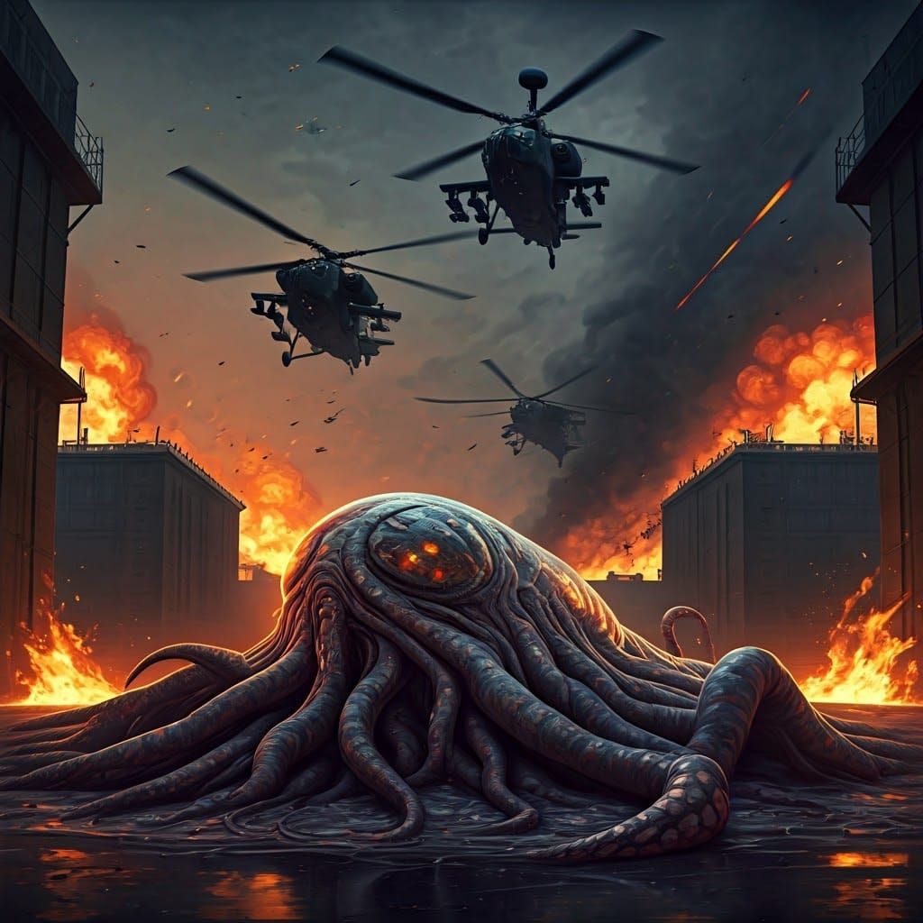 Eldritch Horror Masterpiece: Tentacled Amoeba Blob Monster E...