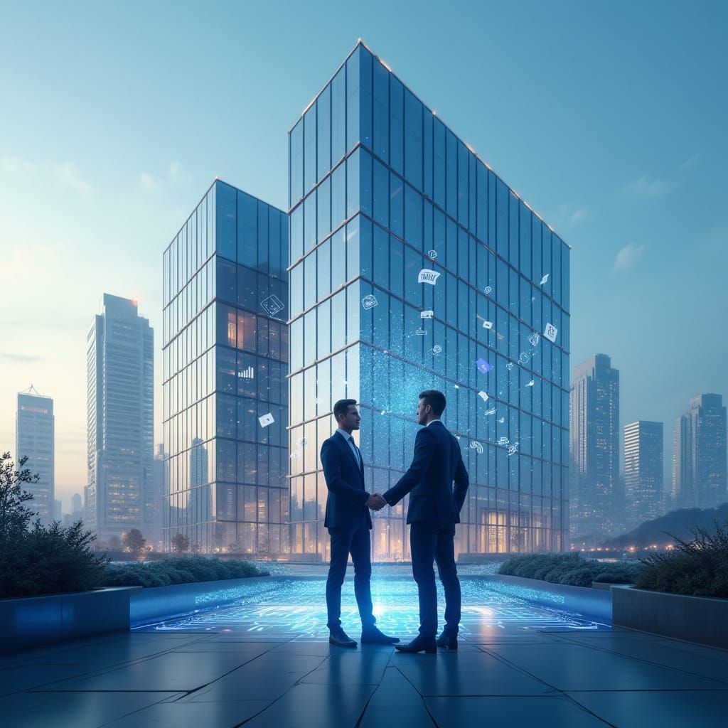 Corporate Oasis: A Modern Office Haven in Digital Art