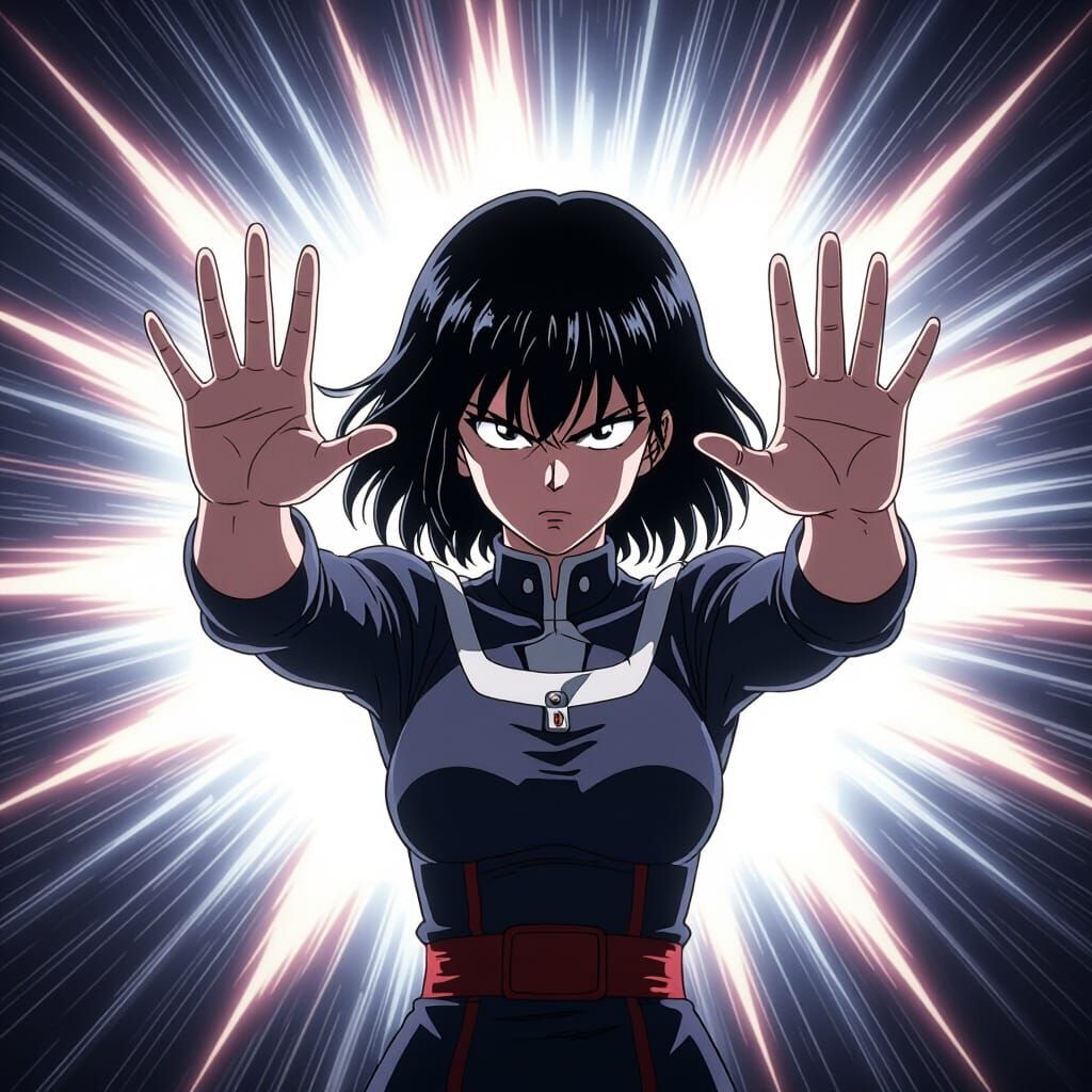 Fubuki Unleashes Psychic Power in Dynamic Anime Style