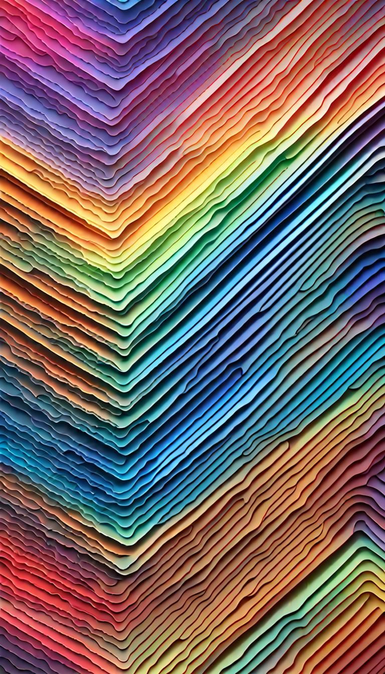 Abstract Op-Art with Neon Colors for Relaxation