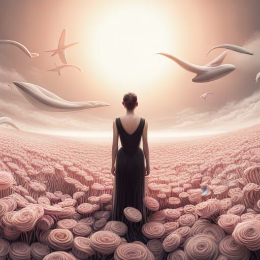 Surreal Field of Imaginations in Octane Render