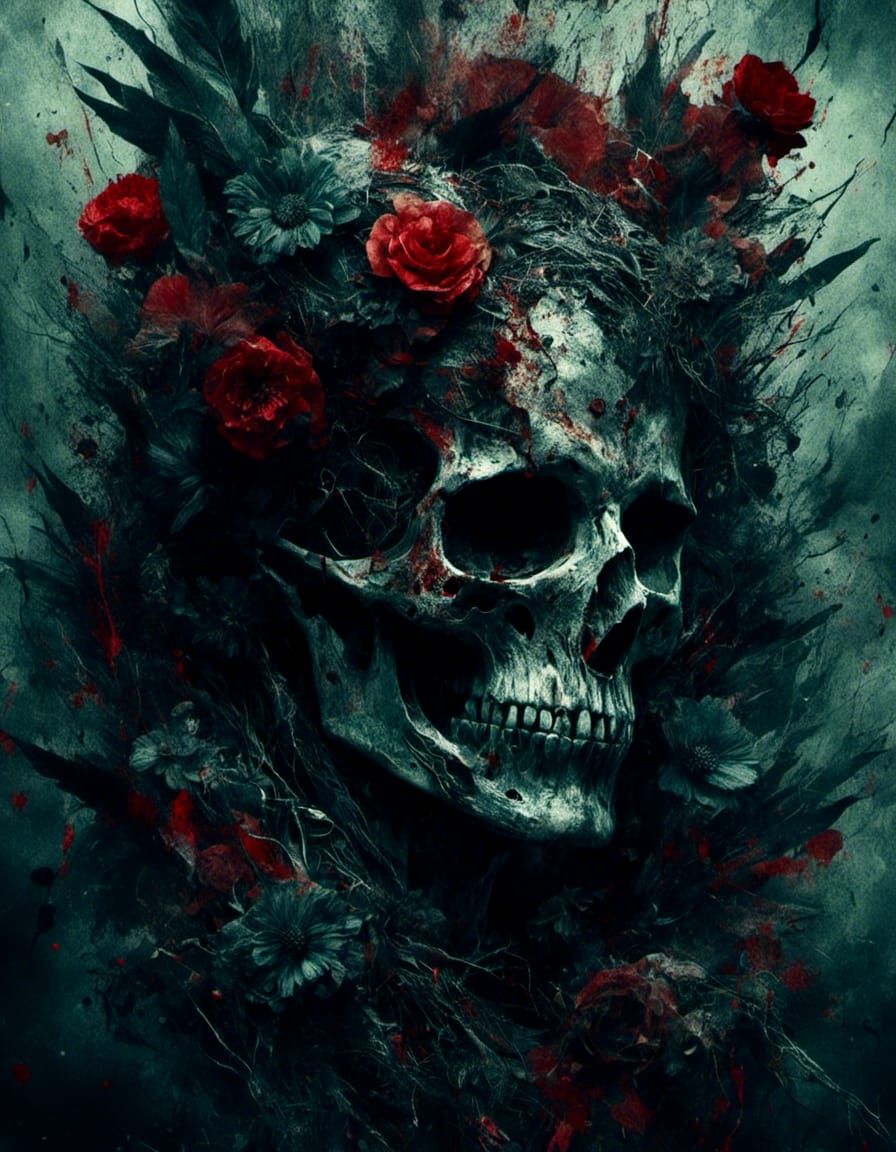 Macabre Portrait of Hades, Lord of the Dead