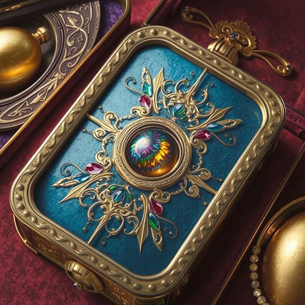 Elegant Stained Glass Egg in Velvet-Lined Jewelry Box