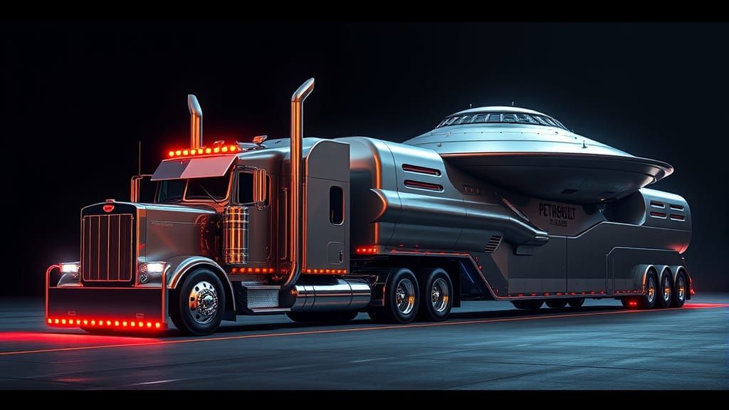 USS Enterprise Truck: Futuristic Metallic Marvel