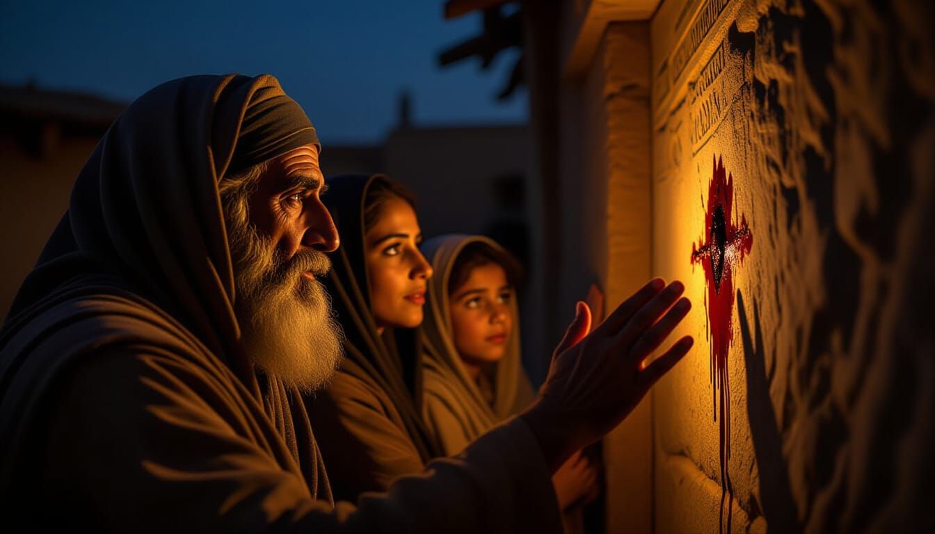 Israelite Family Saved by Blood Marked Doorpost in Ancient E...