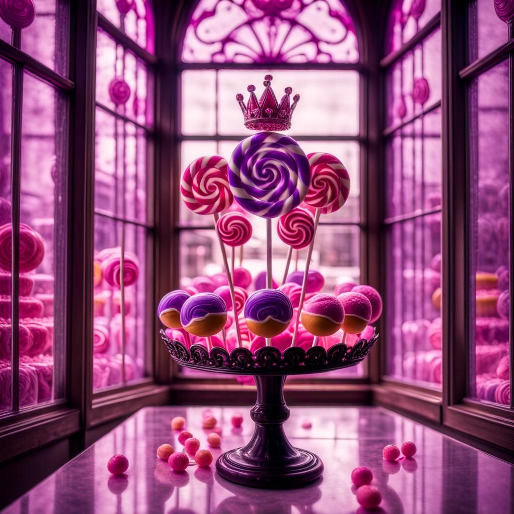 Aesthetic Candy Display with Warm Lighting