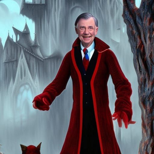 Mr. Rogers as a Vampire: Halloween Concept Art