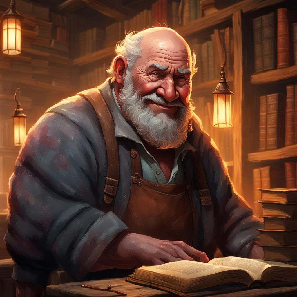 Warm Portrait of a Jovial Old Man