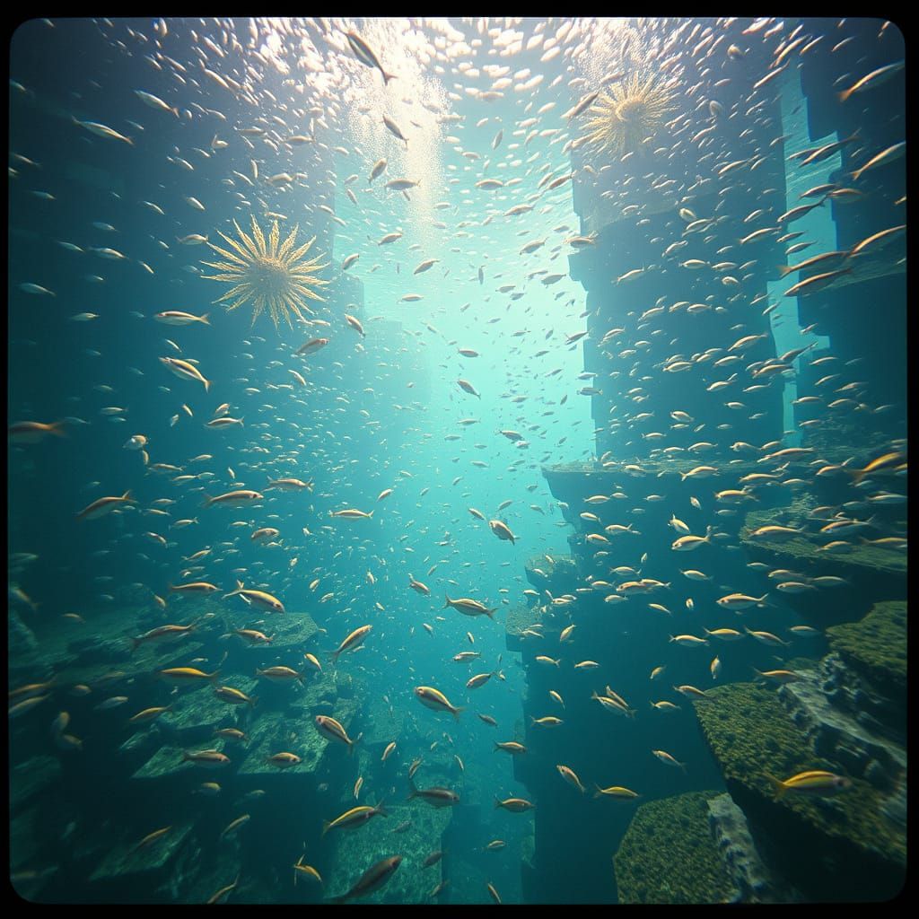 Ethereal Underwater Metropolis in Sci-Fi Epic Style