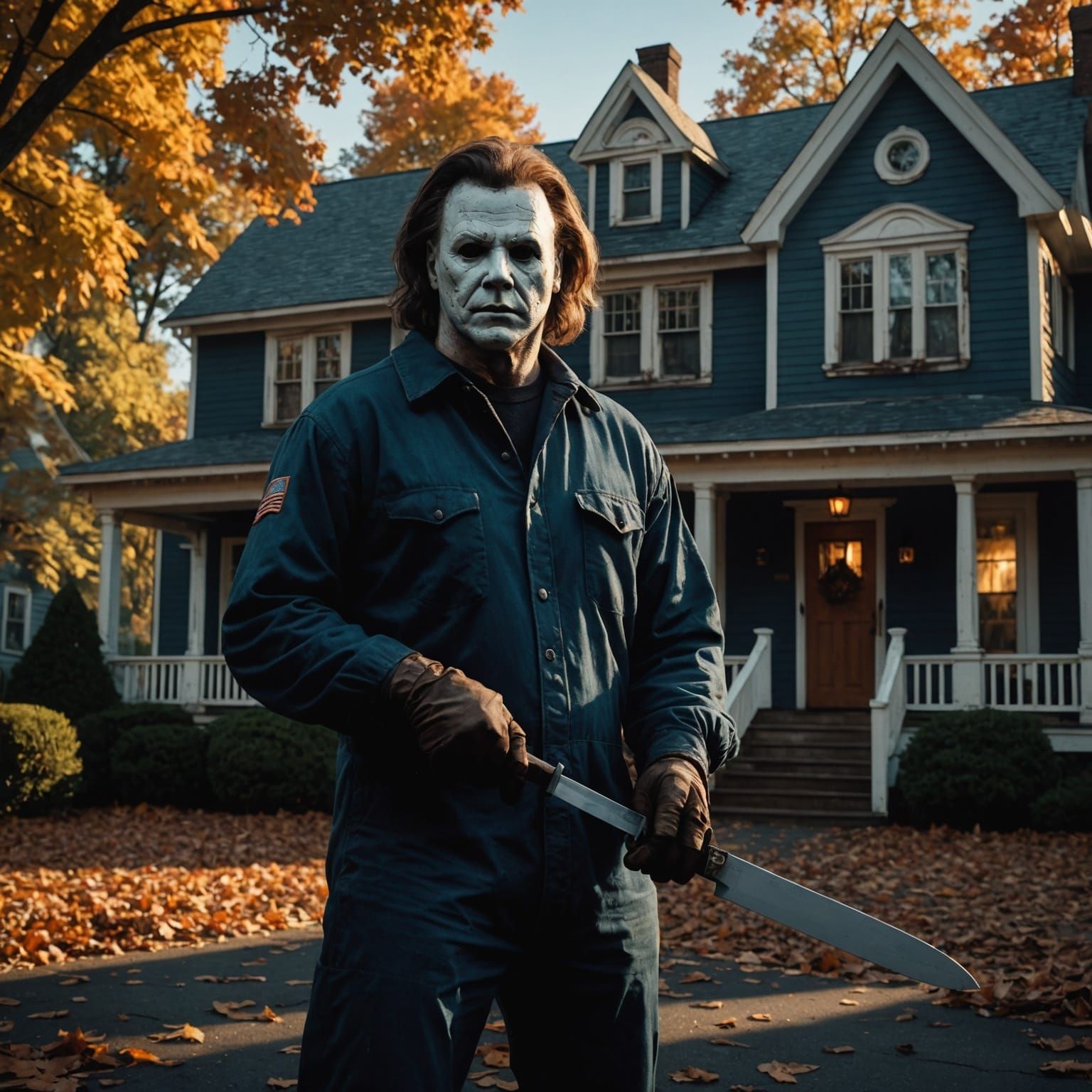 Michael Myers at Amityville: Detailed Matte Painting