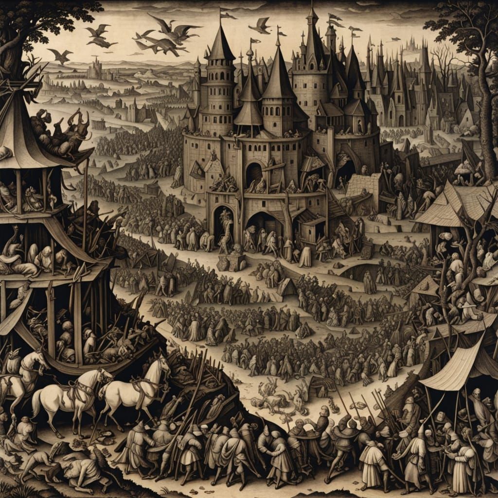 Haunting Close-up of Death Drawing in Realist Style