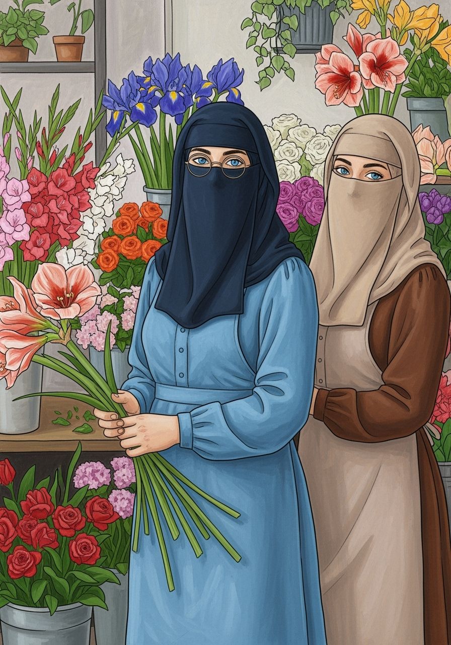 Swedish Florists in Niqabs: A Floral Abstraction