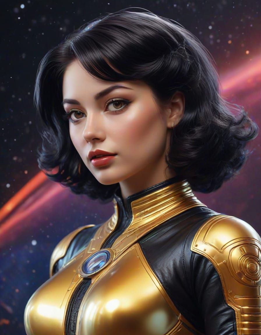 Retro-Futuristic Space Siren