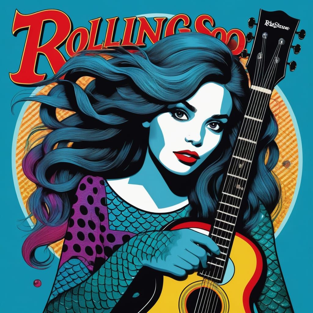 Pop Art Mermaid on Rolling Stone Cover