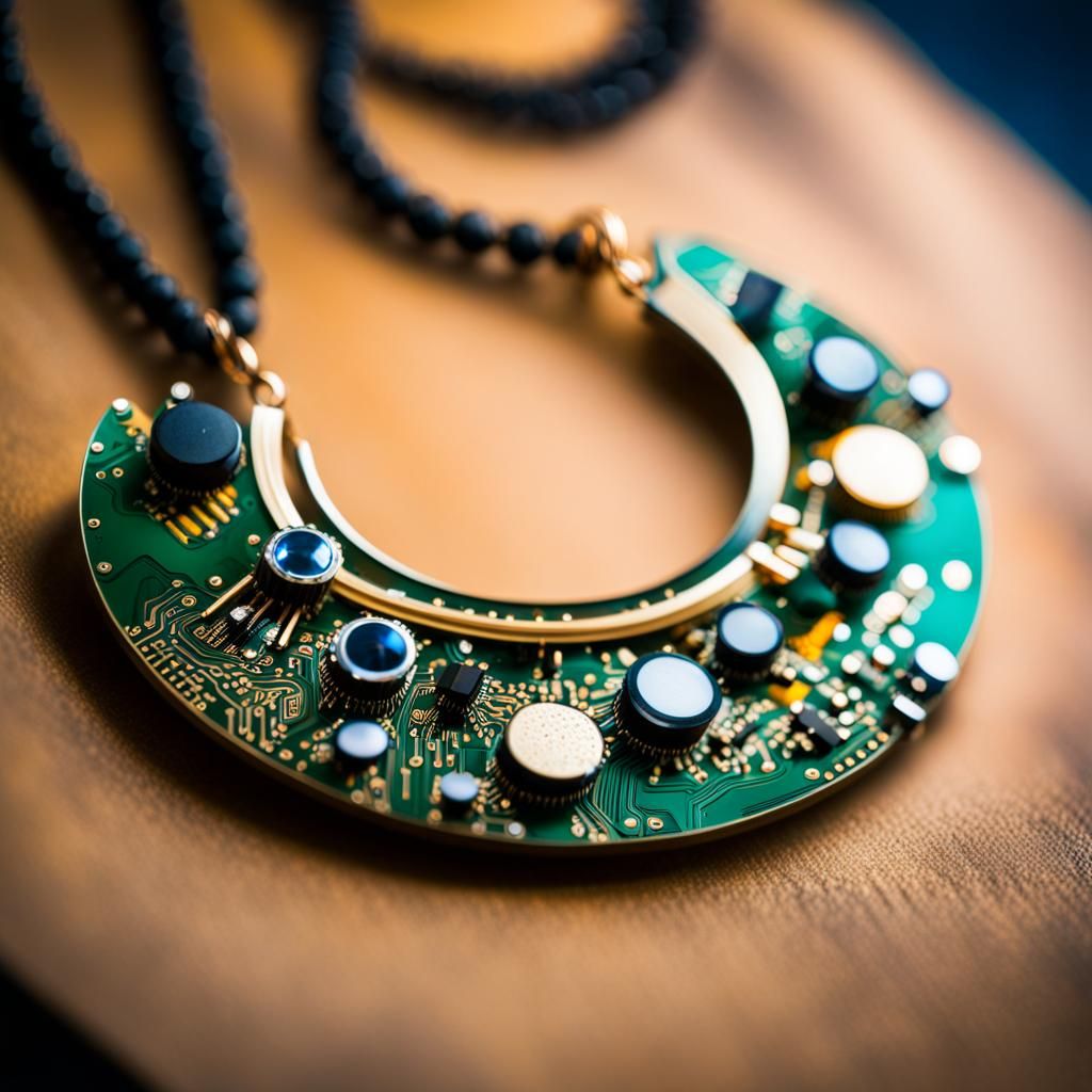 Circuit Board Necklace: Upcycled Tech Fashion