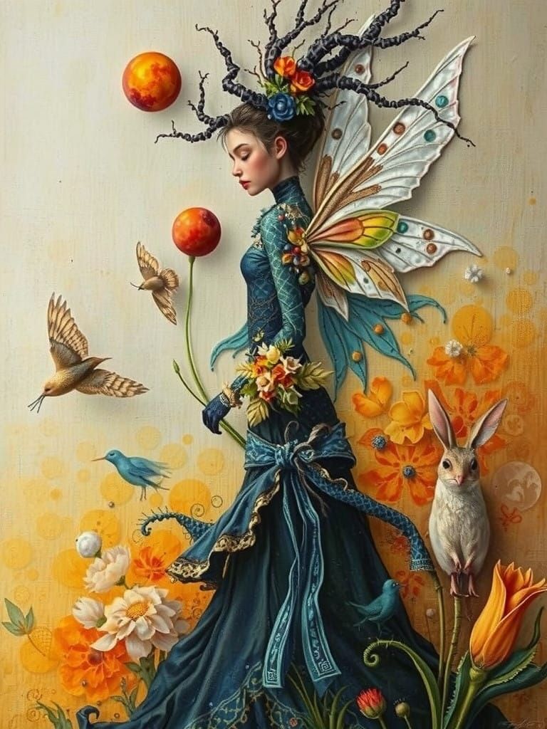 Vibrant Surrealist Tapestry