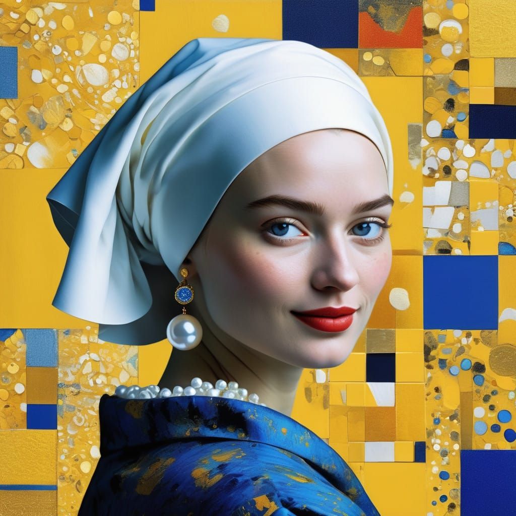 Portrait of Modern  Smiling Dutch Girl