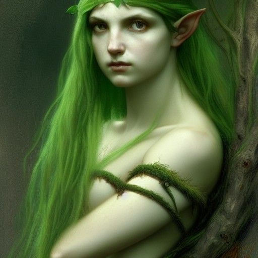 Seductive Elf in Nature: A Horror Aesthetic