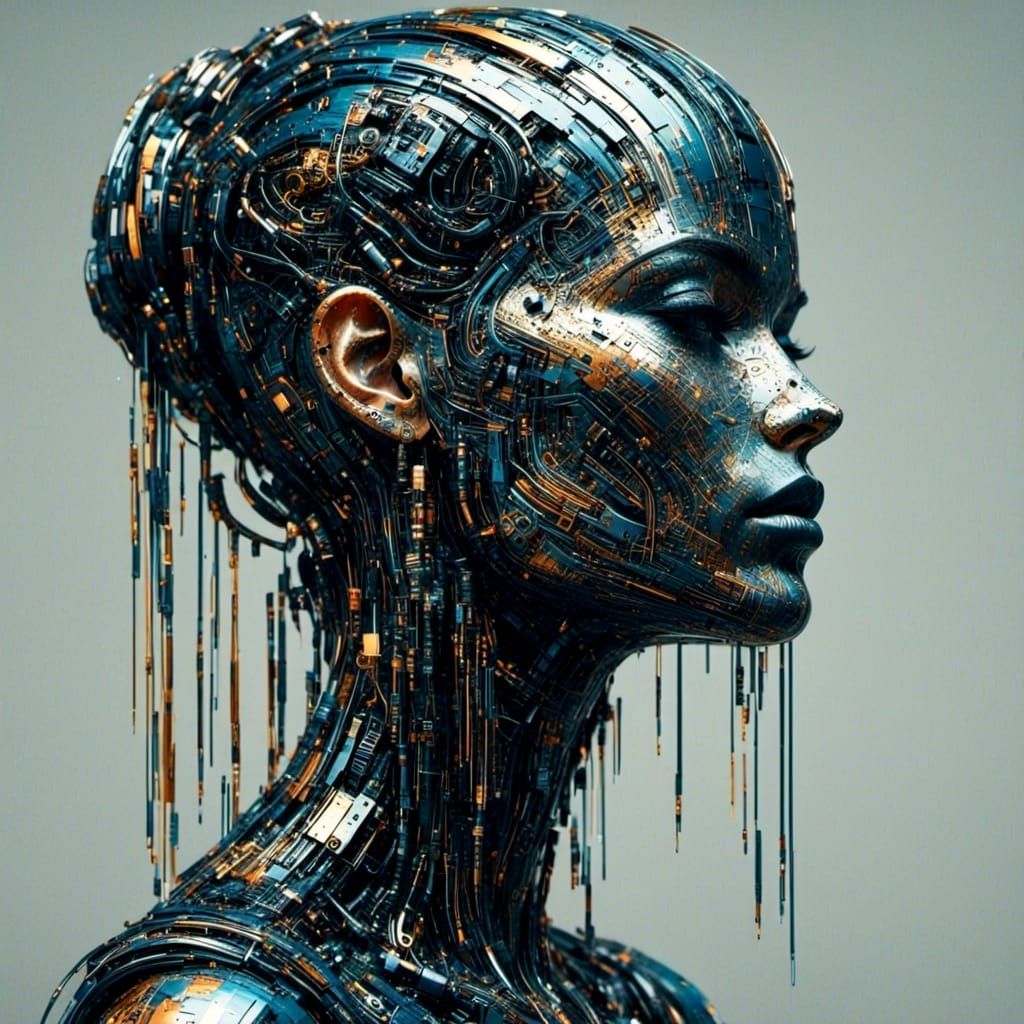 Abstract Glitch Art Composition