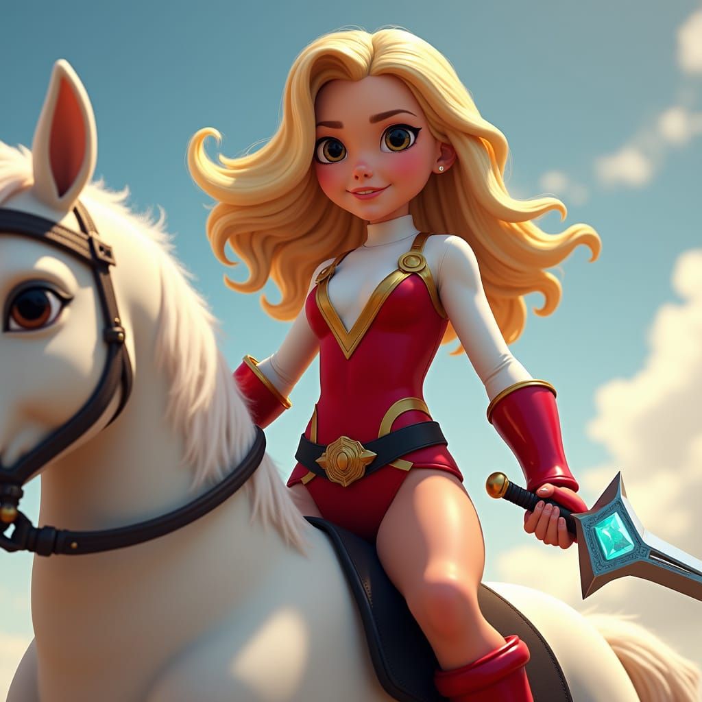 Ethereal Princess Rides a Majestic Unicorn in Cinematic Art