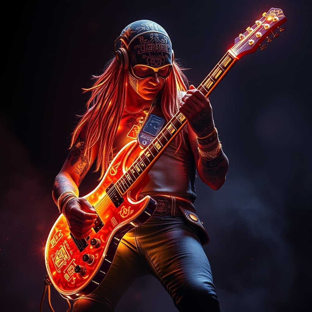 Rockstar with Prismatic Light Electric Guitar