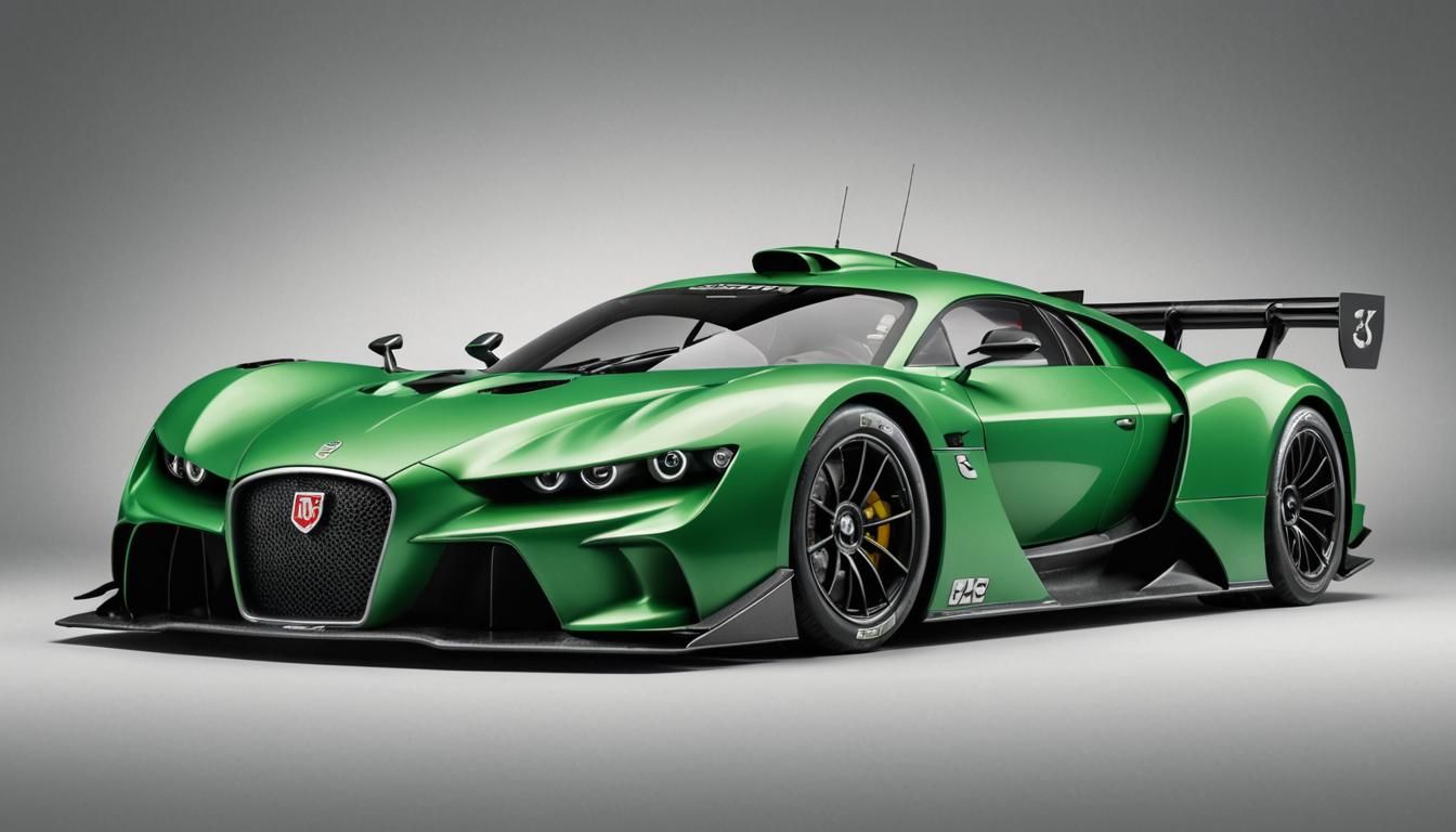 Futuristic Hispano Suiza GT3 Le Mans Race Car