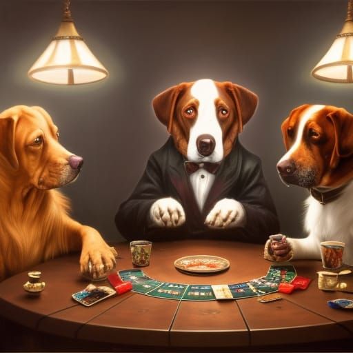 Dogs Playing Poker Like People in Unreal Engine