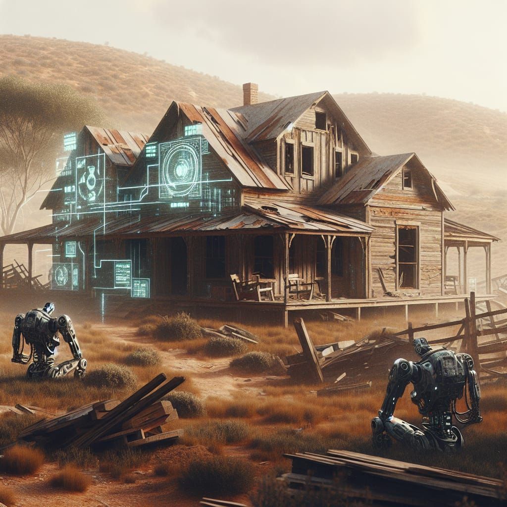 Cybernetic Archaeologists Excavate Post-Apocalyptic Ranch Ho...