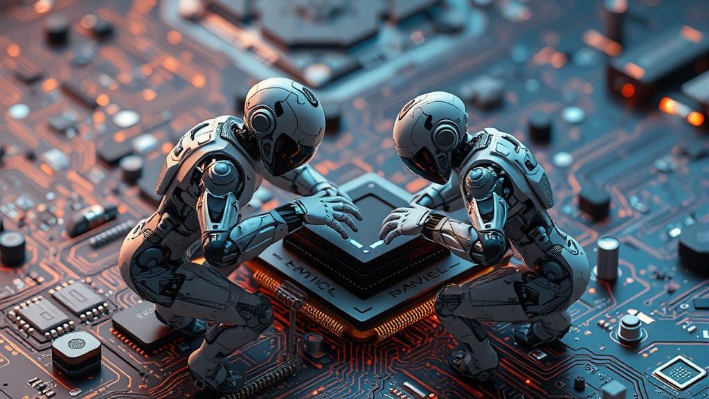 Robotic Entities Repairing Processor in Photorealistic Style