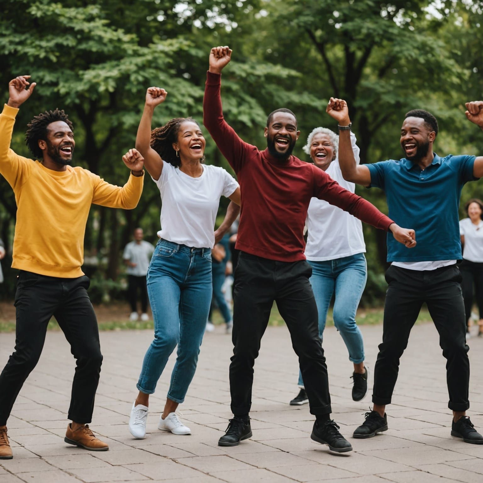 Joyful Group Dance Celebration