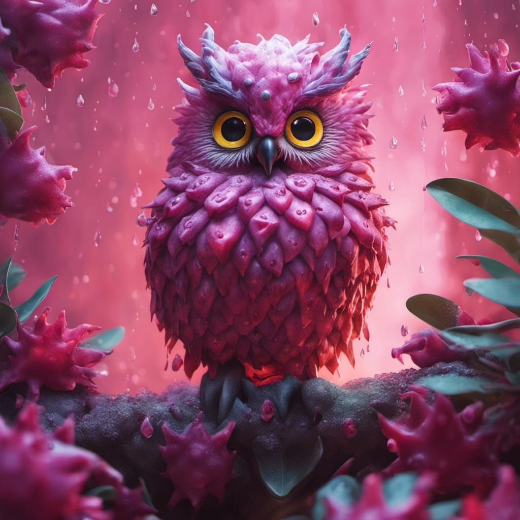 Dragonfruit Owl