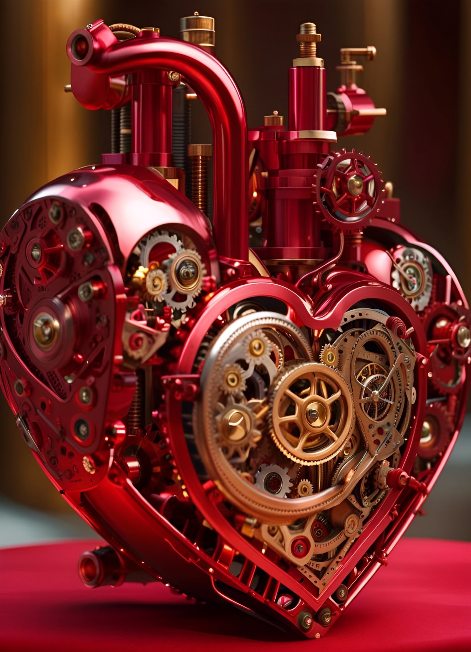 Clockwork Steampunk Heart Machine in Tinker Workshop