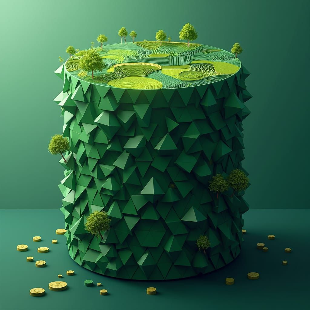 Cylindrical Cubist Dreamscape in Unreal Engine 5