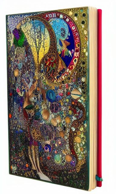Intricate Mosaic Spellbook in Maximalist Style