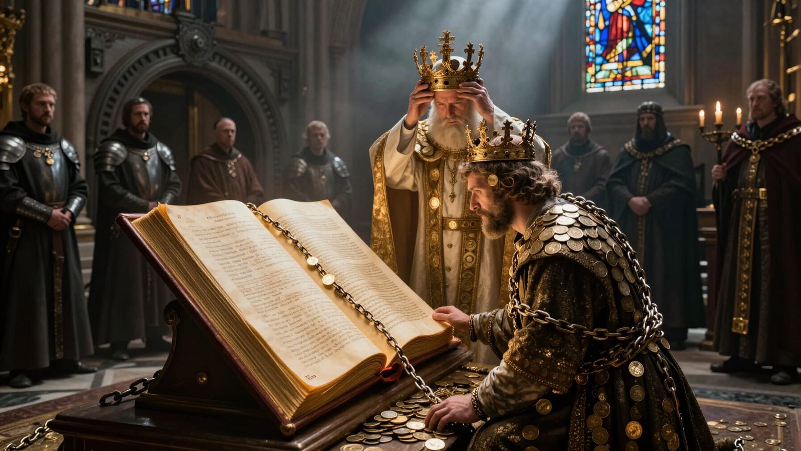 King's Coronation: Dystopian Finance in Grand Cathedral