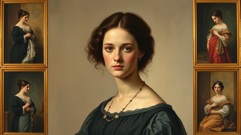 Woman's Portrait in Surrealist Style