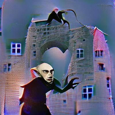 Nosferatu Still: Count Orlok in Archway