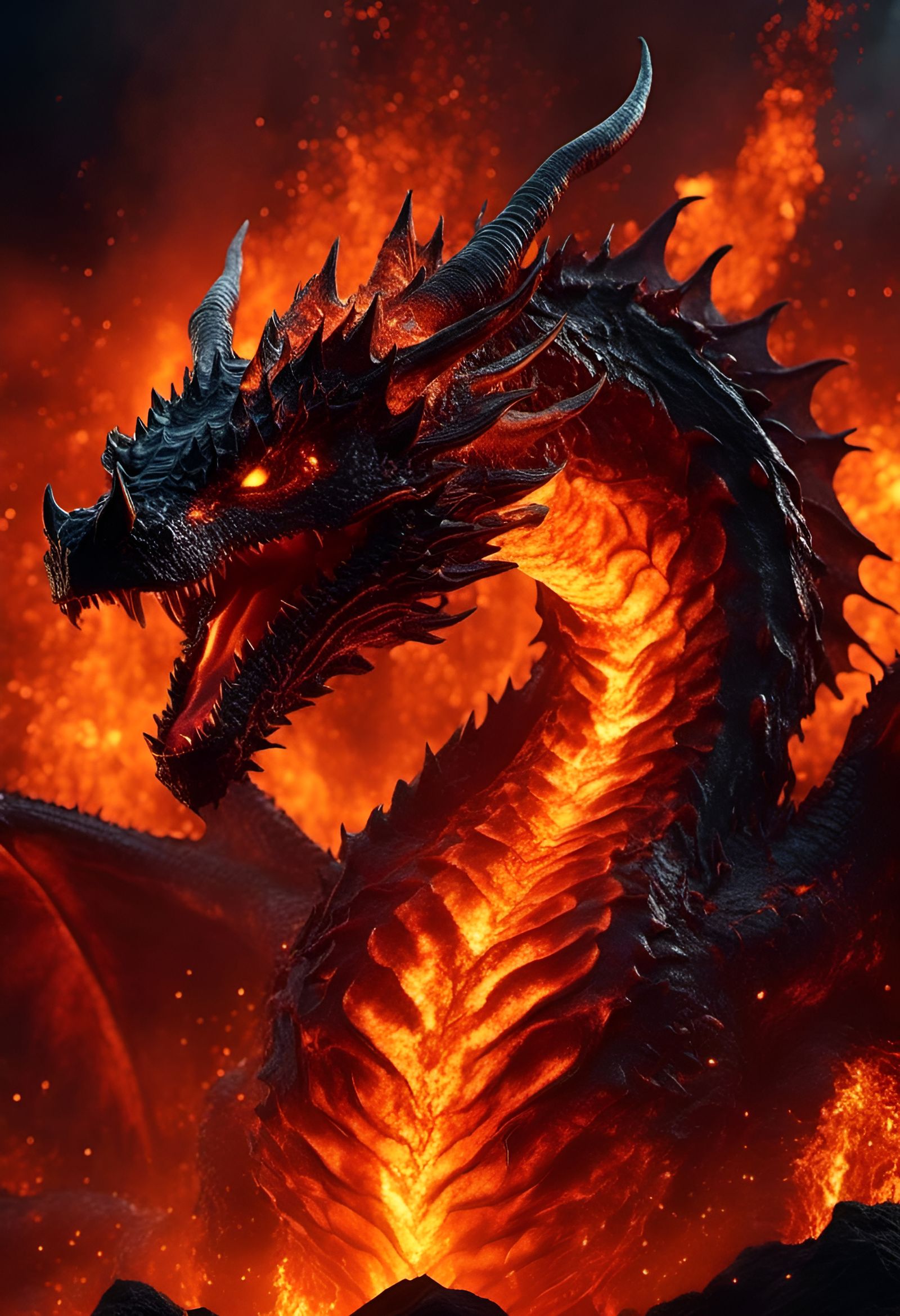Raging Magma Dragon in Hellscape