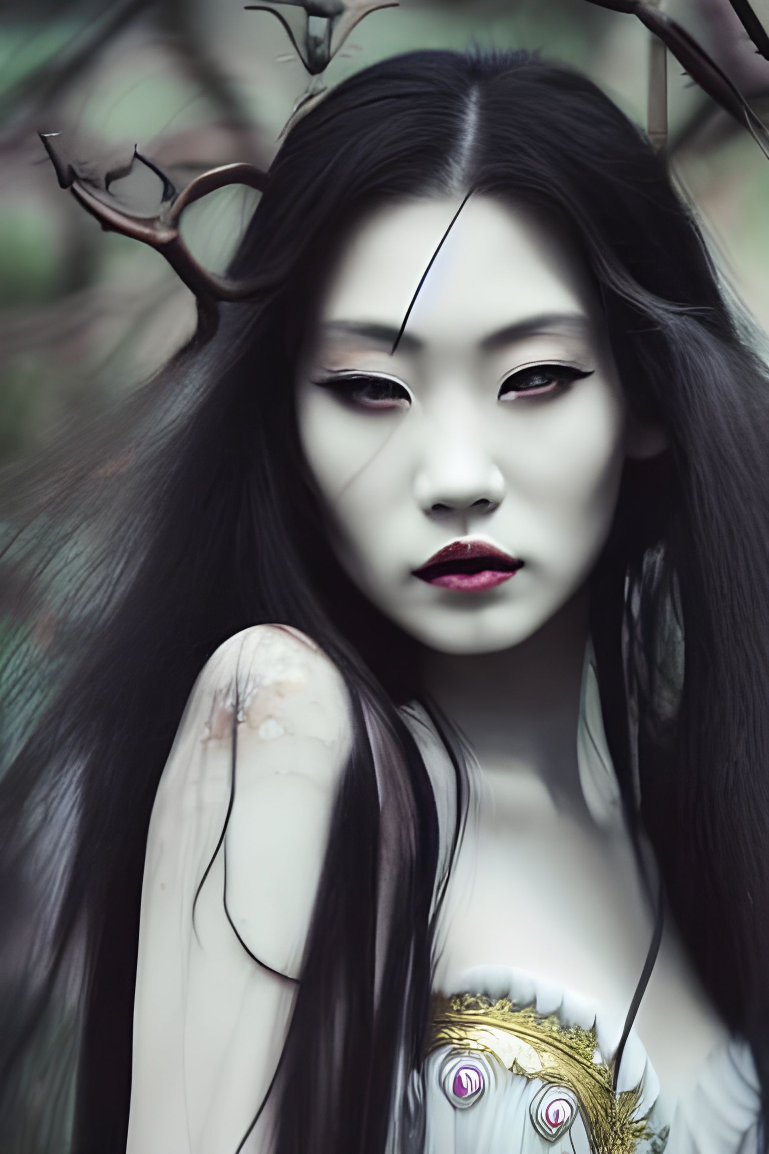 Ethereal Ancient Goddess: Mythical Asian Horror