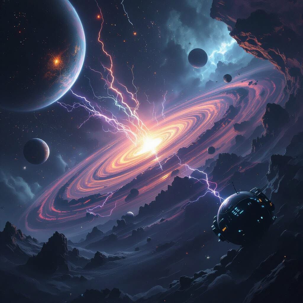 Warped Star System with Hypermatter Reactor and Cosmic Horro...