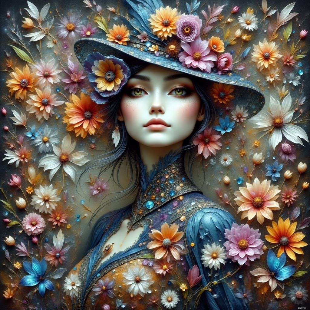 Elegant Elf with Intricate Textile Attire