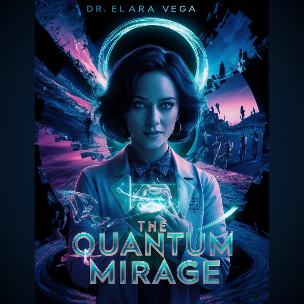 The Quantum Mirage: Movie Poster with Quantum Device